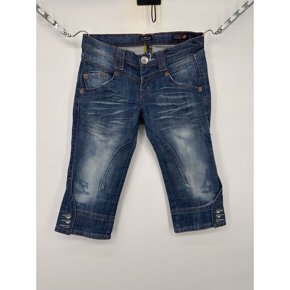 People For Peace Los Angeles Womens SIZE 27 CAPRI DENIM Jeans Made in USA - Picture 5 of 10